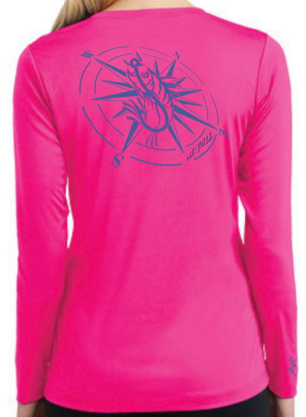 Ladies Compass V-Neck LS