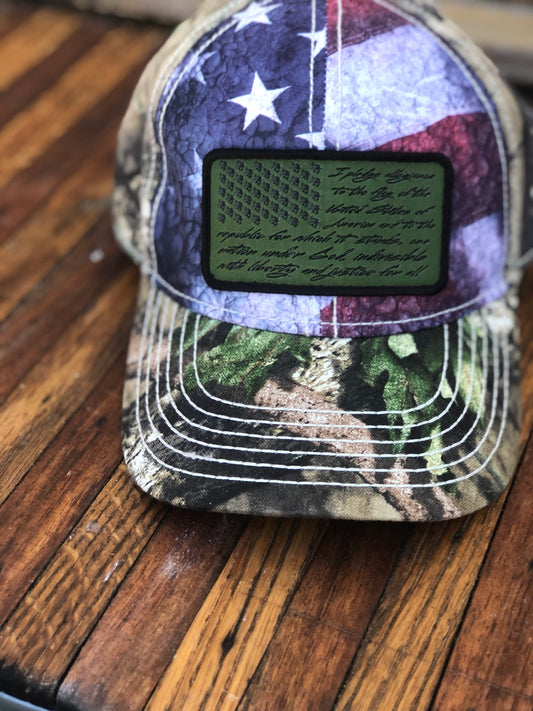 America "I Pledge" Patch Hat